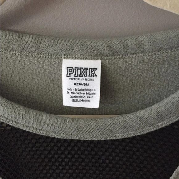 VS PINK Nation Long Sleeve Mesh V Neck Crew M - Picture 2 of 10